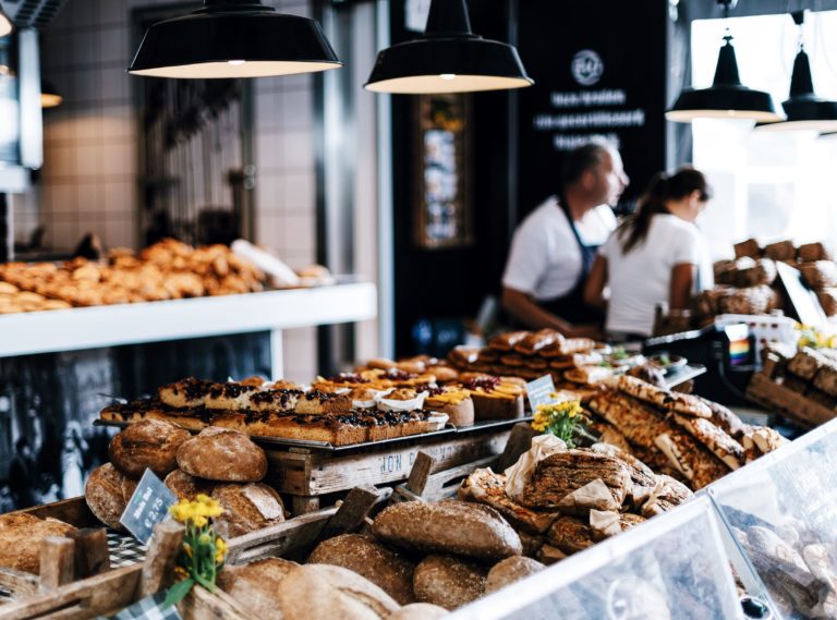 Cafe with pastries