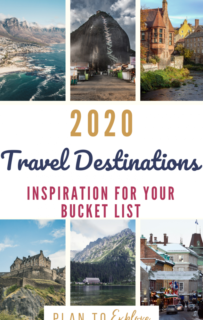 Pinterest Pin 2020 Travel Destinations, Plan to Explore